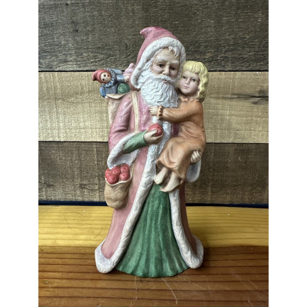 Vintage Provincial Mold Handpainted Old World Santa Claus Ceramic Figurine 9”